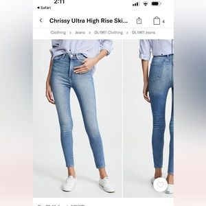 DL Chrissy ultra high rise - brand new